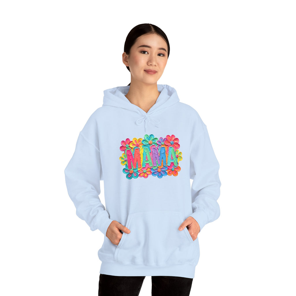 Hoodie "Mama" Colorful Floral Design – Mother's Day Cozy Pullover