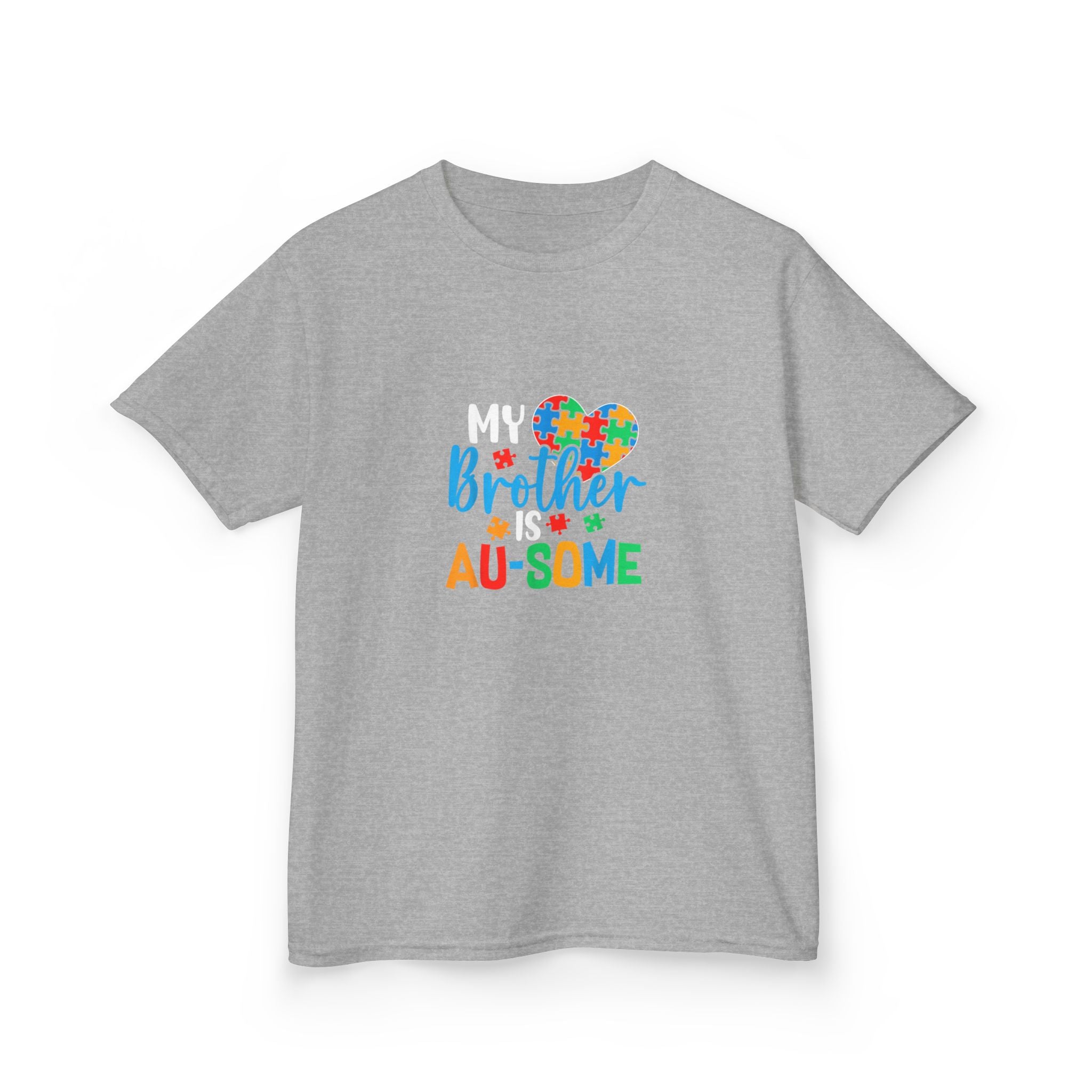 Kids T-Shirt — "Brother Au-some" Colorful Autism Awareness Tee