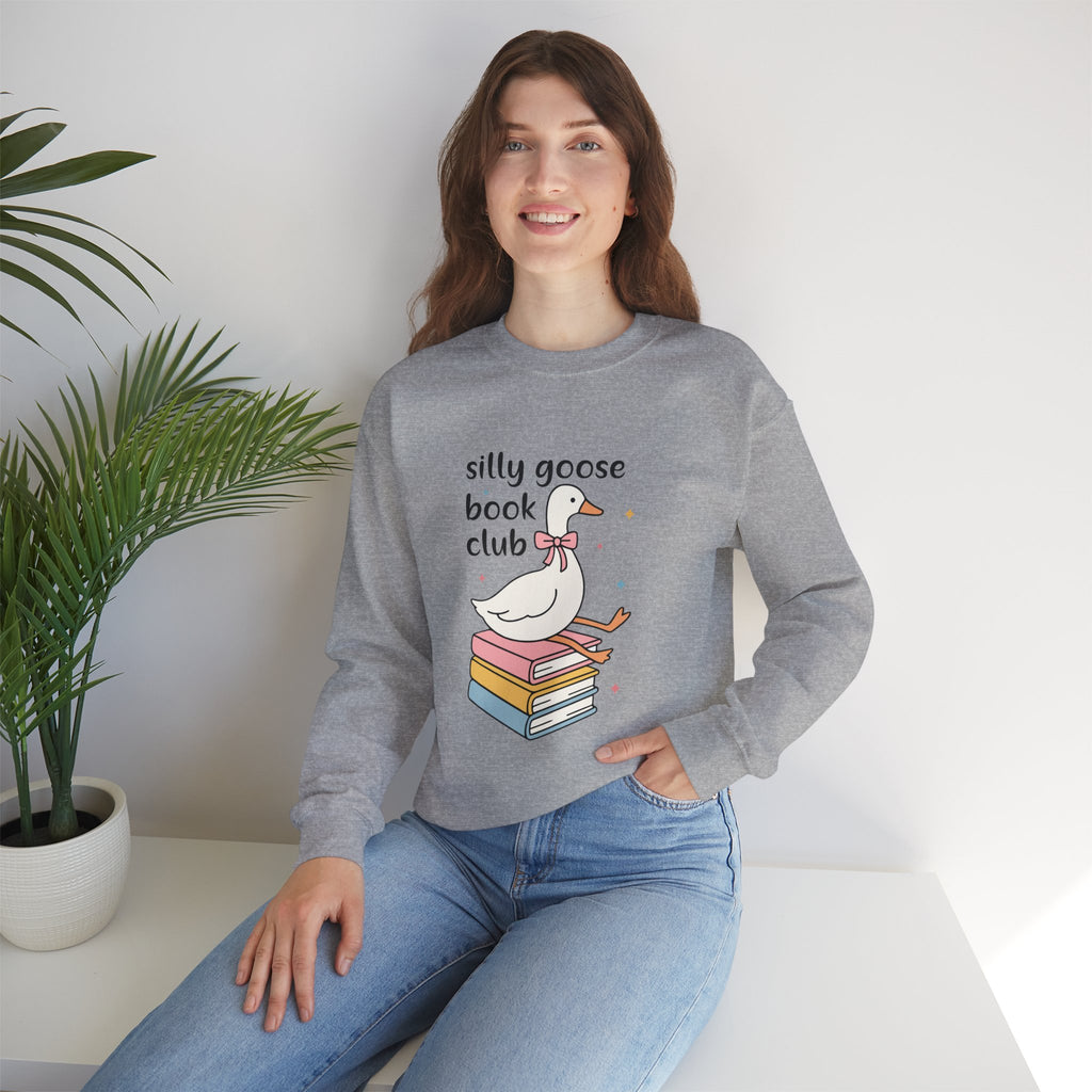 Silly Goose Book Club Sweatshirt — Cute Reading Crewneck