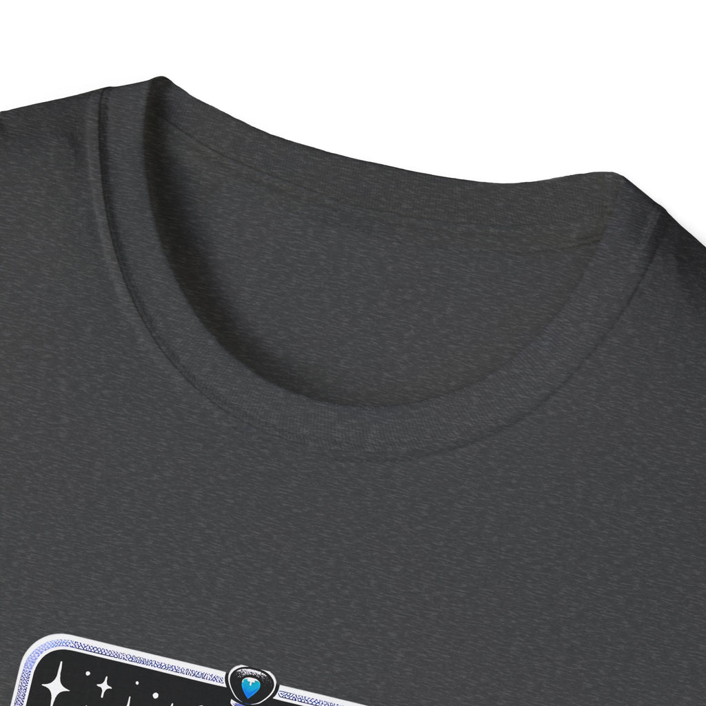 Fantasy Book Club T-Shirt — Stacked Books & Sword Night Sky Design