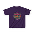 Kids Tee - "Love Needs Words" Colorful Circle Graphic