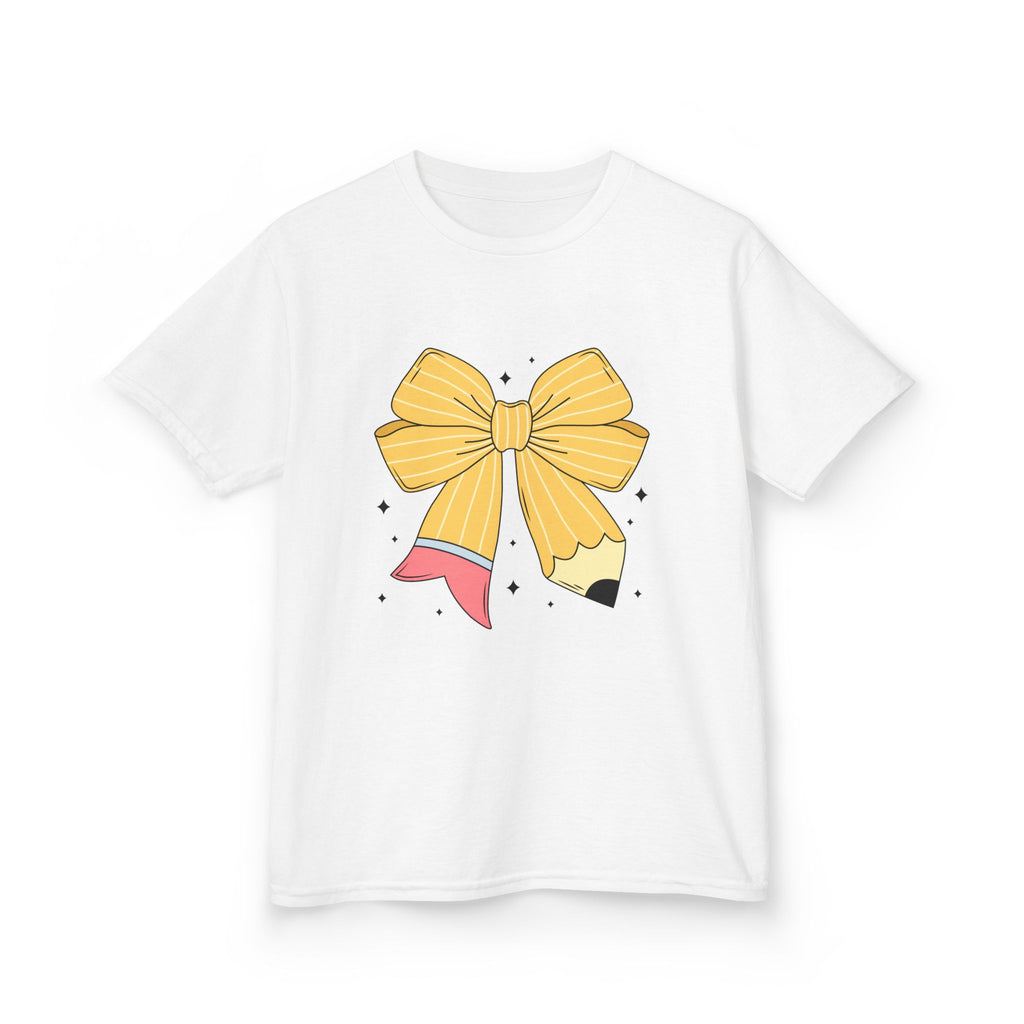 Kids Tee — Cute Yellow Bow Graphic Shirt