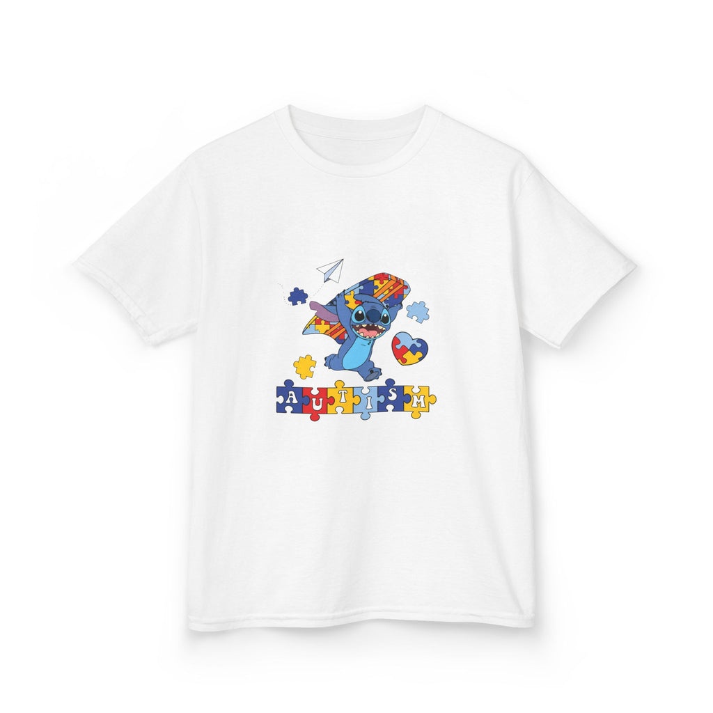 Kids Tee — Colorful Autism Puzzle Heart Design (Autism Awareness)