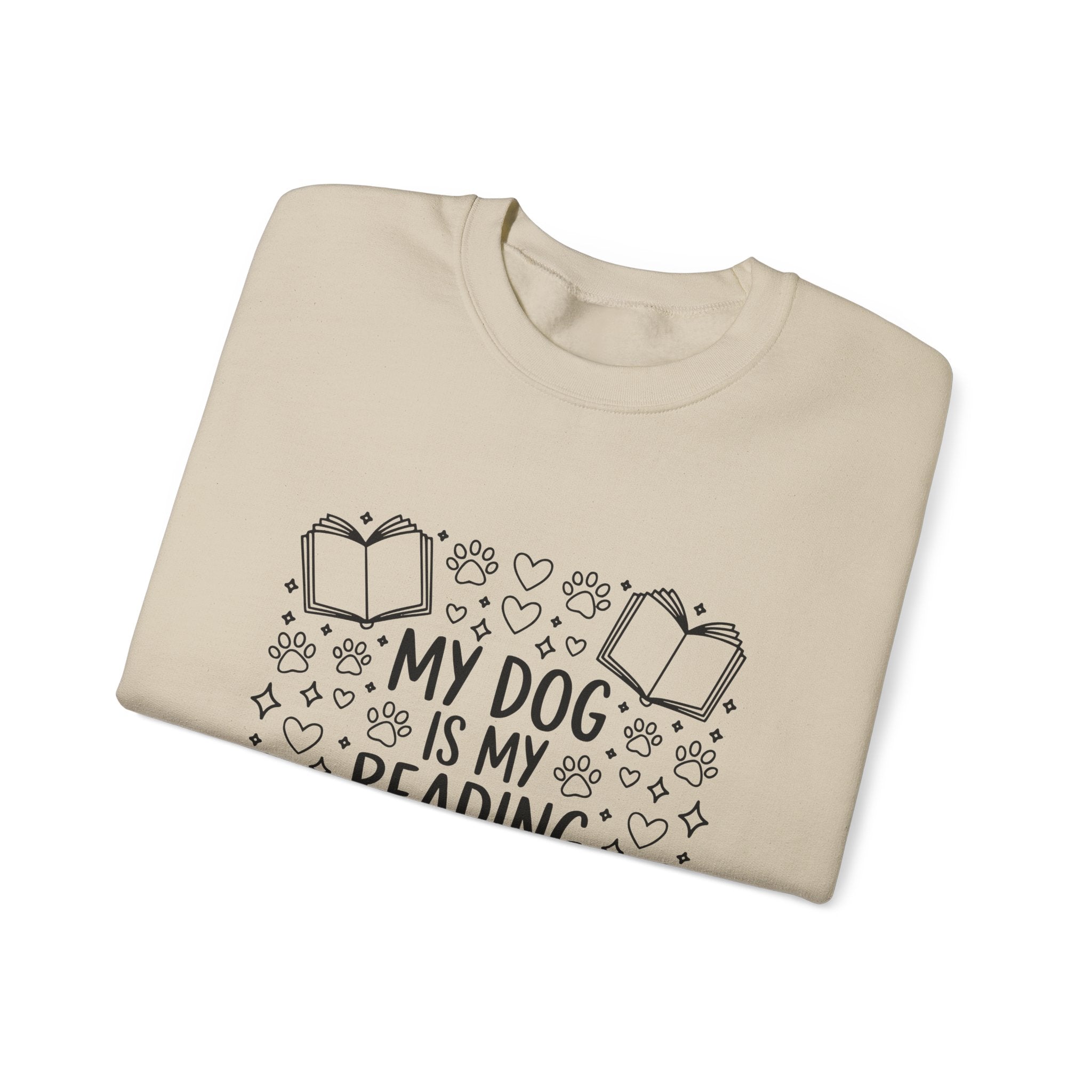 My Dog Is My Reading Buddy Sweatshirt — Cozy Dog Lover Bookish Crewneck