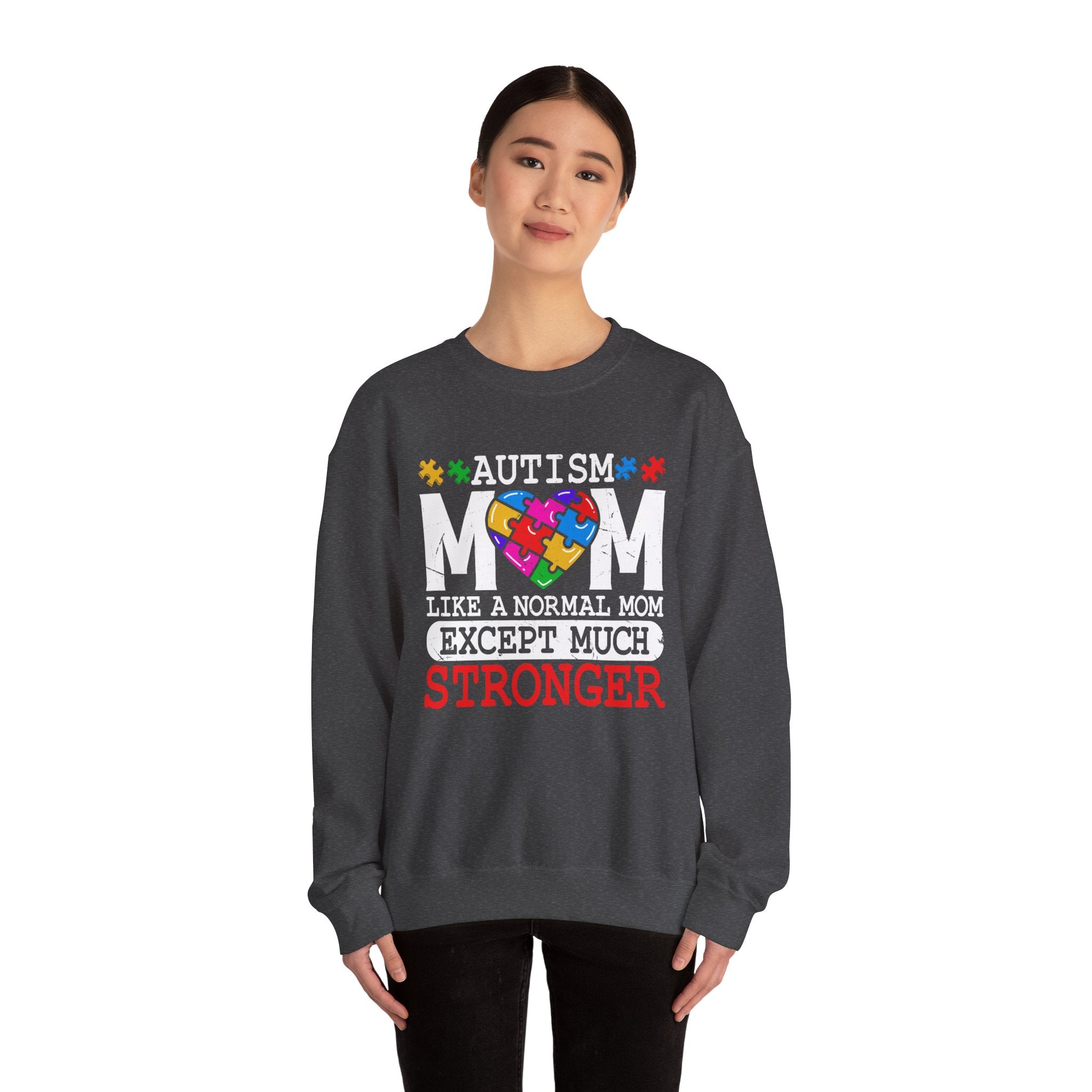 Autism Puzzle Heart Sweatshirt — STRONGER Support Crewneck