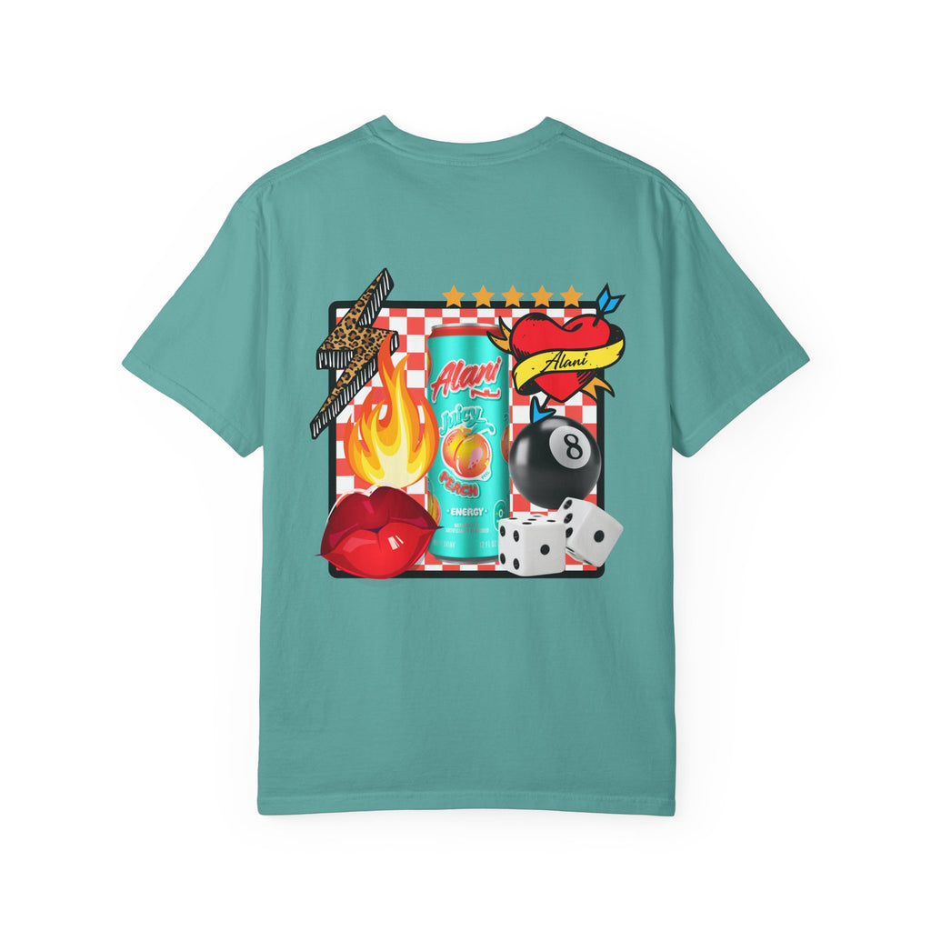 Retro Casino Graphic T-Shirt — "Alani Nu" Drink Can Design