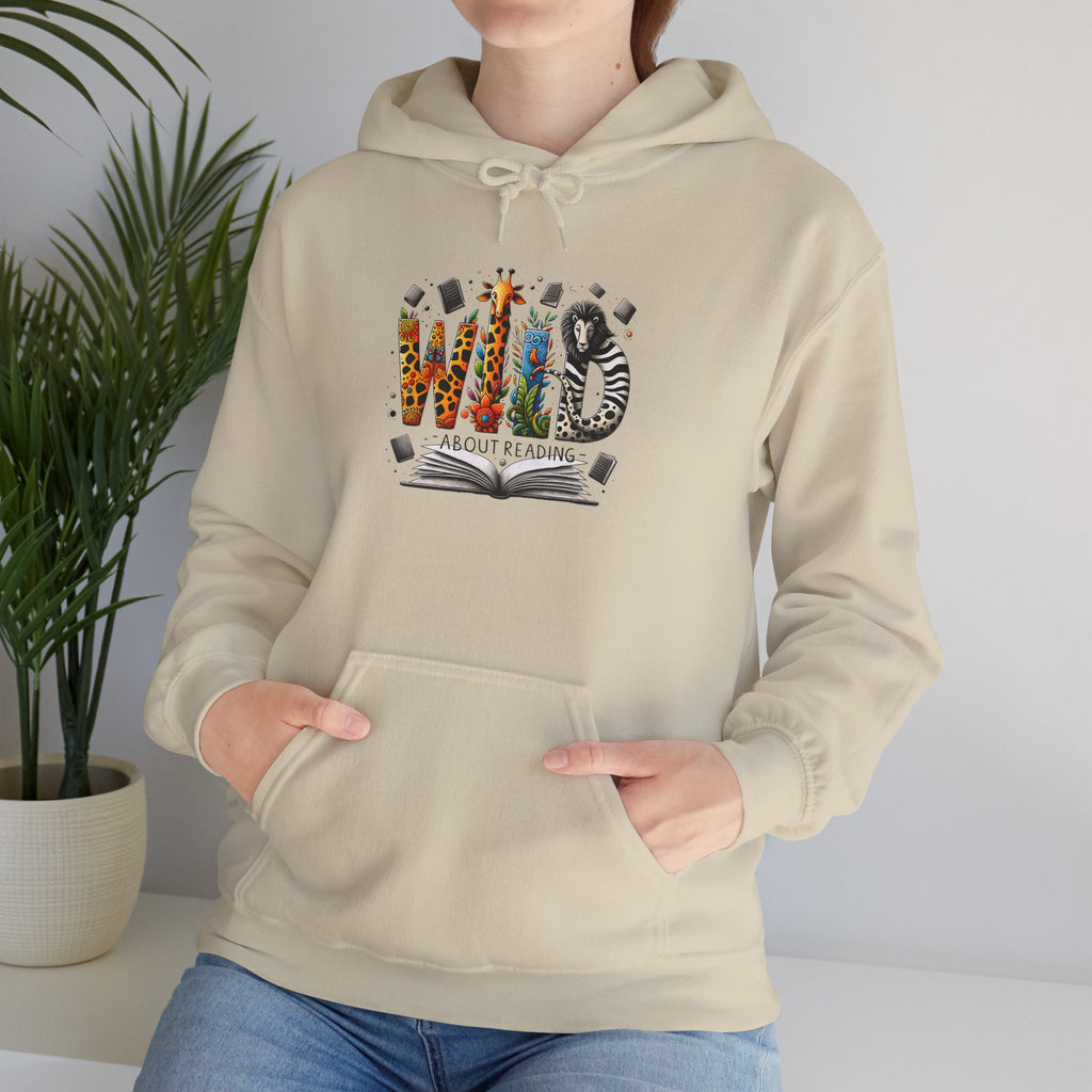 Wild At Heart Hoodie — Animal Safari Graphic Reading Design