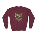 Youth Camo Baseball Shield Crewneck Sweatshirt