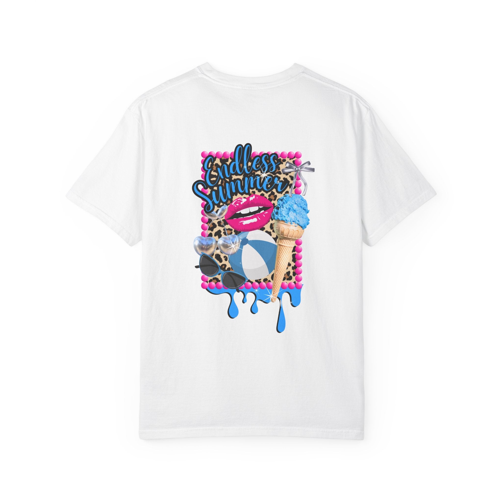 Endless Summer T-Shirt — Retro Lip & Ice Cream Graphic Tee