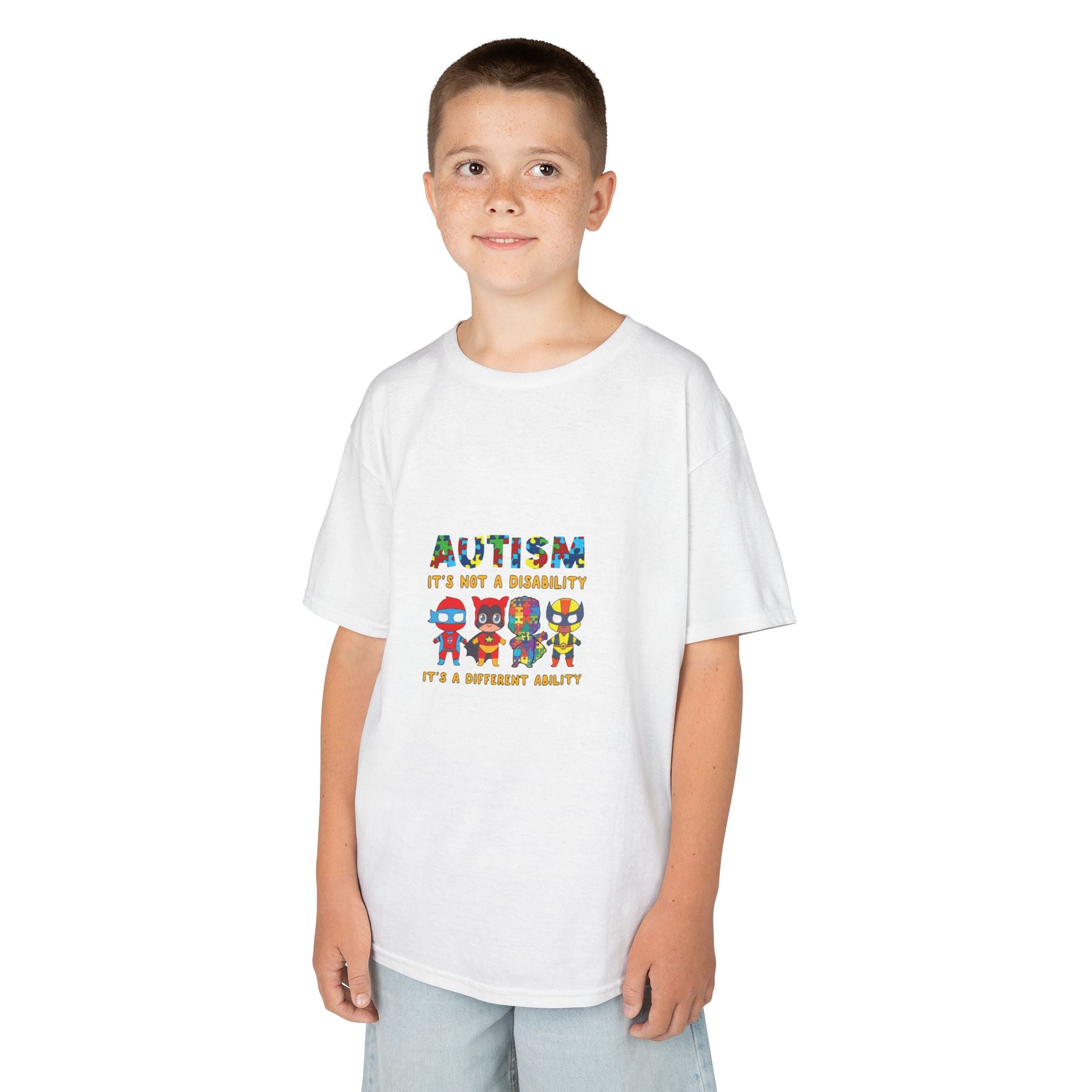 Autism It's Not A Disability Kids T-Shirt — Colorful Neurodiversity Awareness Tee