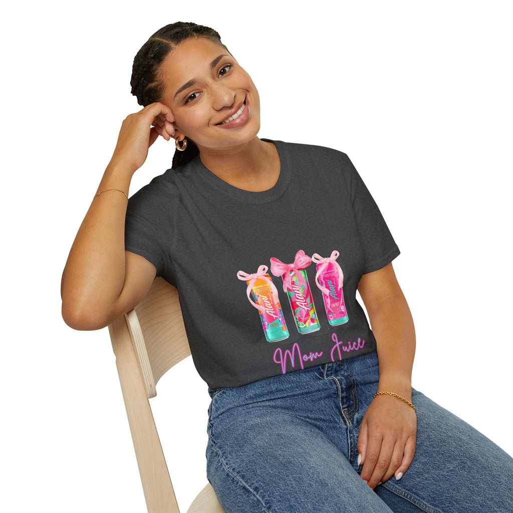 Mom Juice T-Shirt — Floral Bottle Graphic Tee for Moms