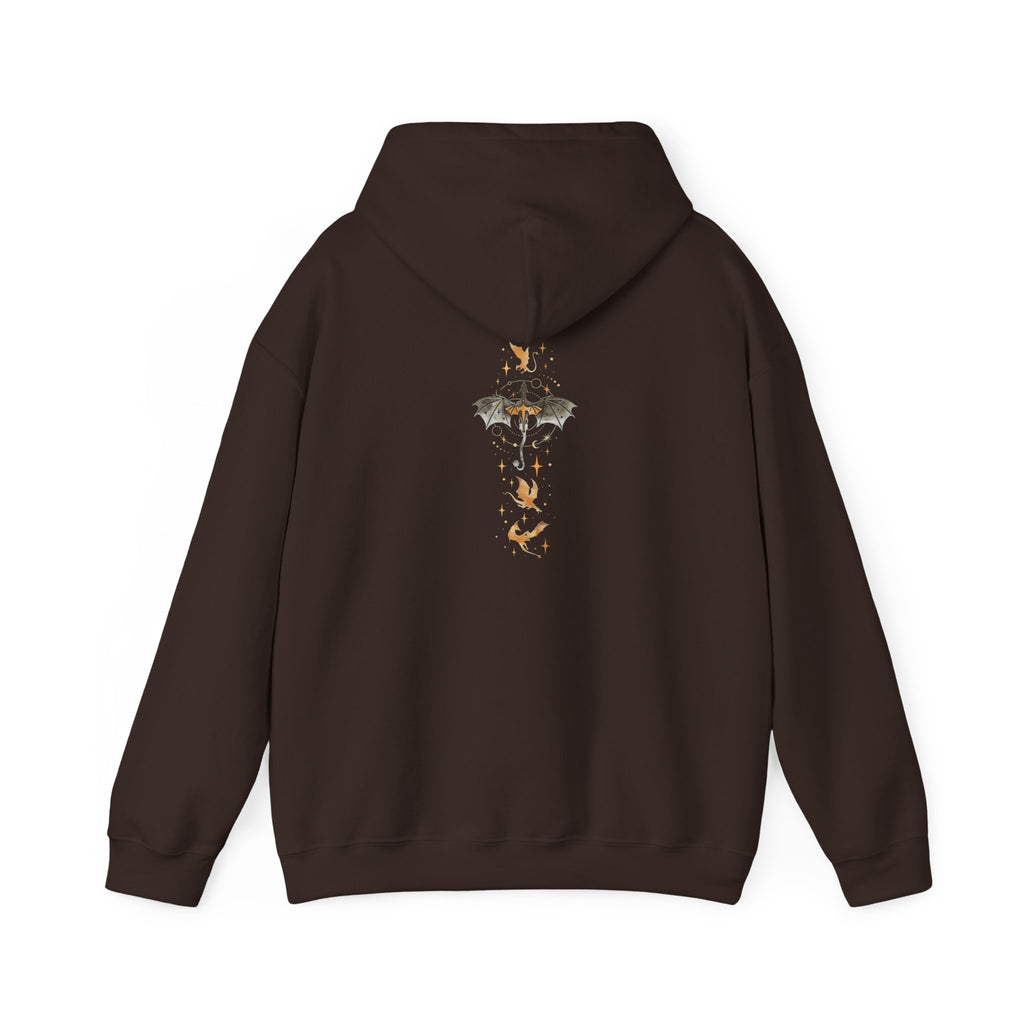 Bookish Bat Hoodie — Vintage Flying Books Graphic Pullover