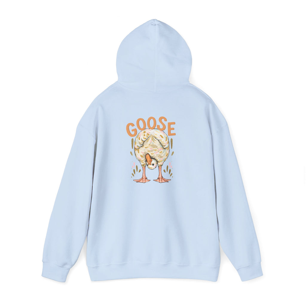 Duck & Goose Hoodie — Cute Waterfowl Graphic Pullover ("Duck Duck" Front, "Goose" Back)