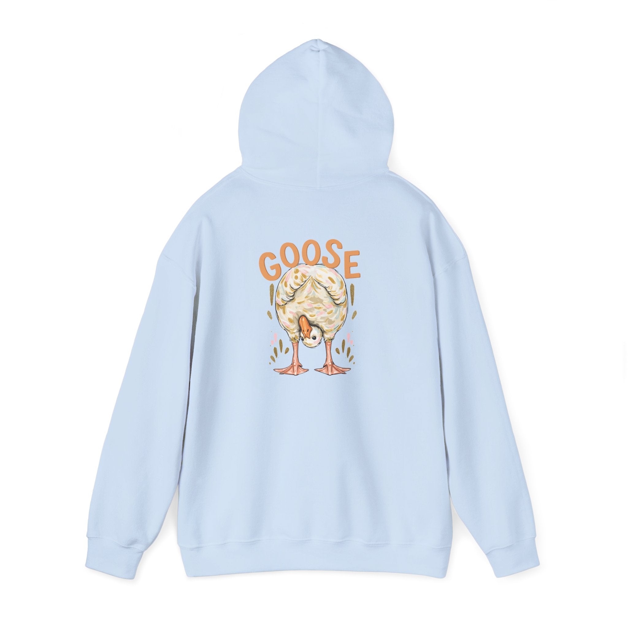 Duck & Goose Hoodie — Cute Waterfowl Graphic Pullover ("Duck Duck" Front, "Goose" Back)