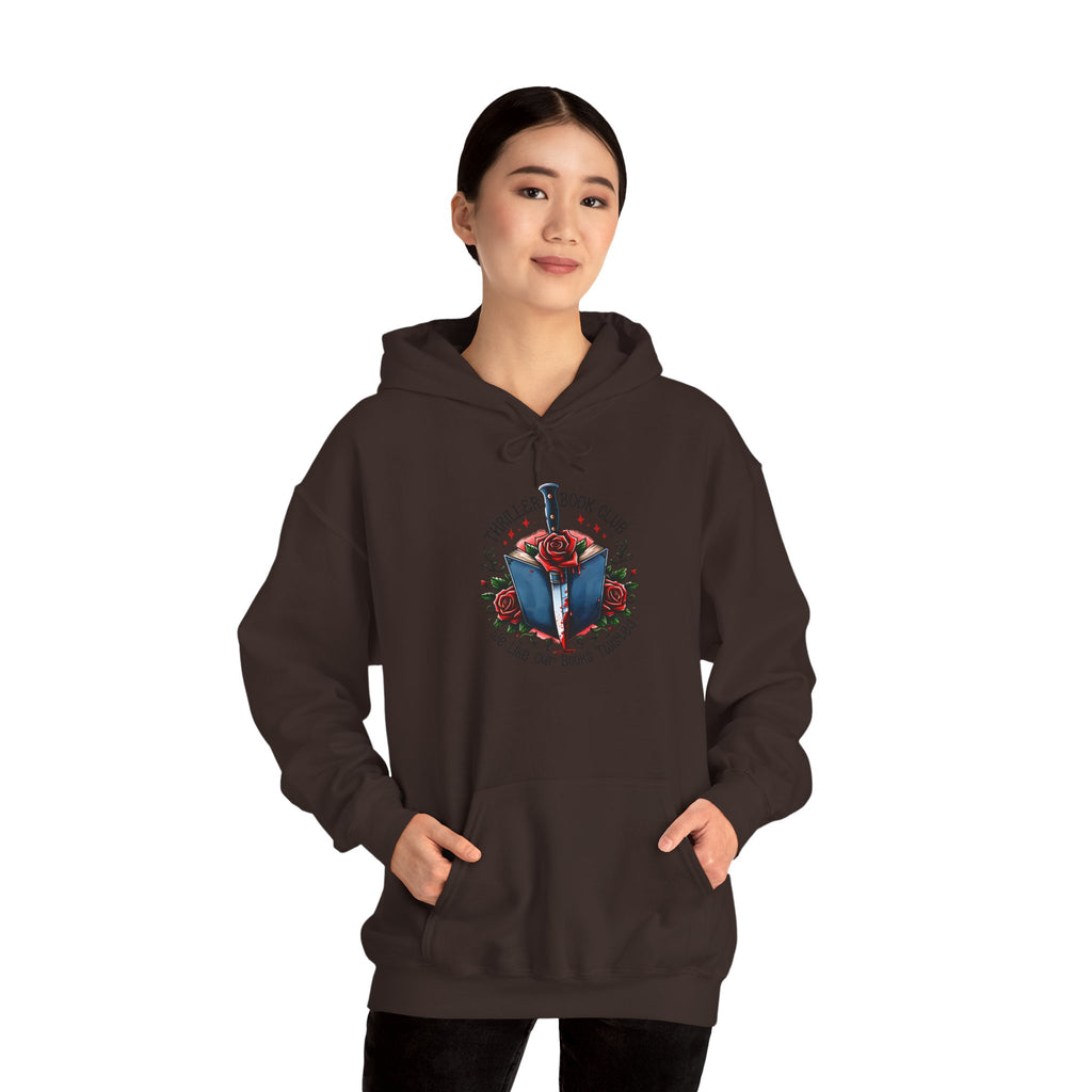 Book Club Hoodie — "The Thrillers Book Club" Cozy Reading Sweatshirt
