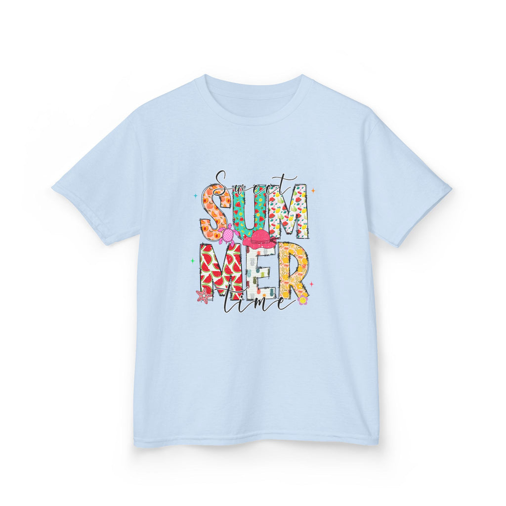 Kids Summer Vibes Tee — Colorful Floral "Summer Time" Graphic Shirt