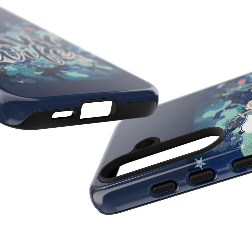 Navy Wife Tough Phone Case — Camouflage Military Tribute Protective Cover