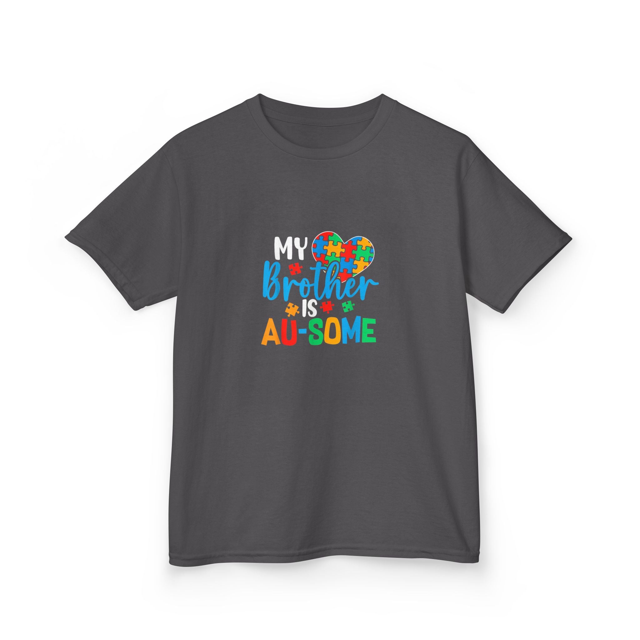 Kids T-Shirt — "Brother Au-some" Colorful Autism Awareness Tee