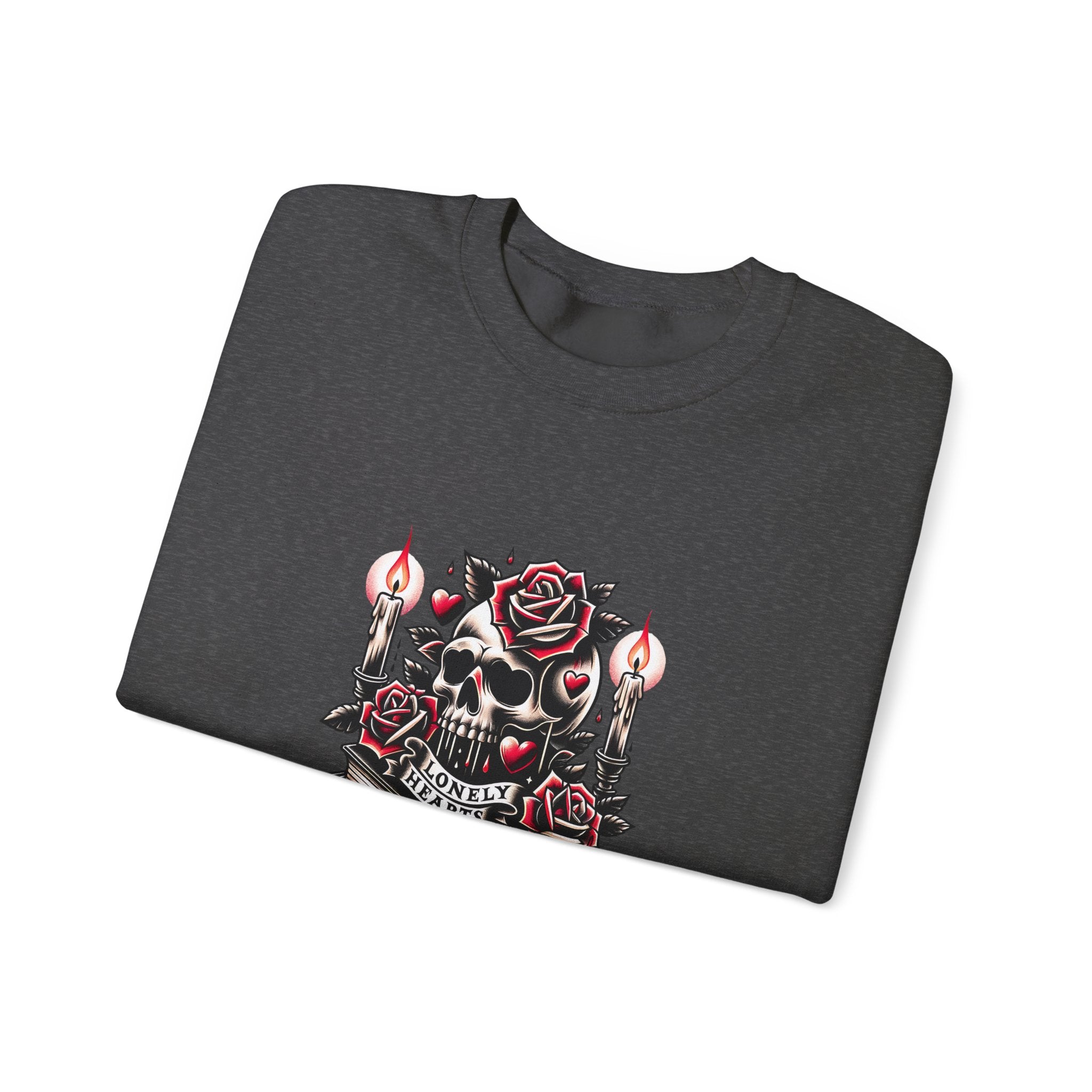 Book Club Sweatshirt — Gothic Skull, Roses & Candles Reading Crewneck