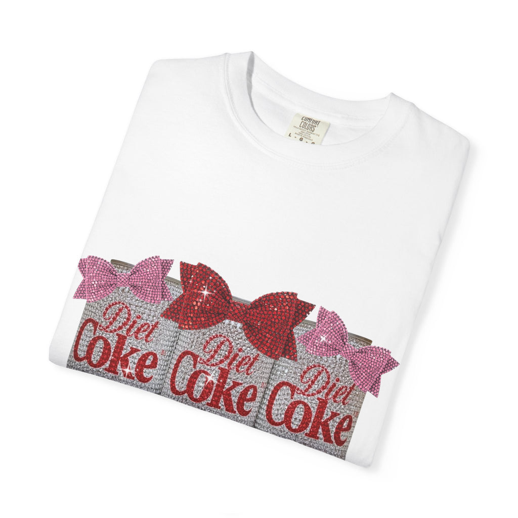 Diet Coke Glitter Can T-Shirt — "Just a Diet Coke Girl" Retro Sparkle Tee