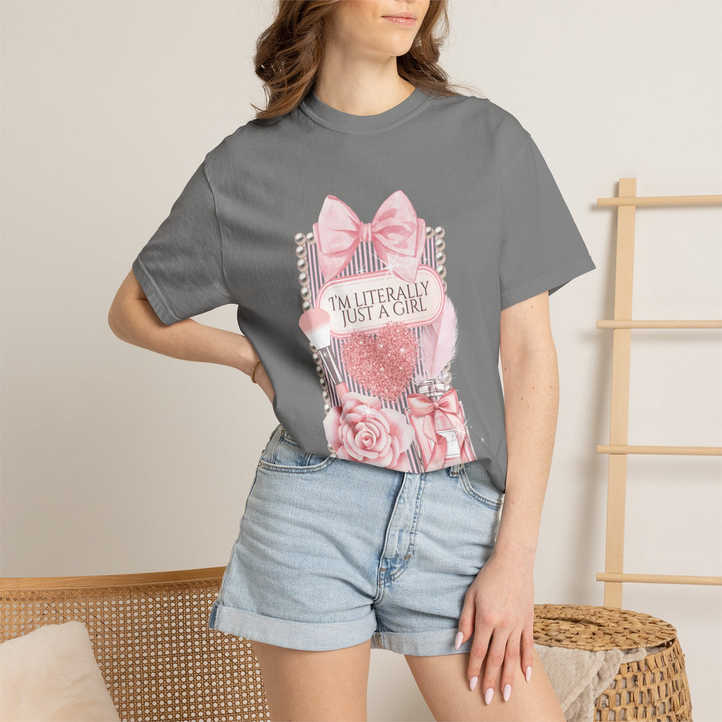 I'm Literally Just a Girl Pink Graphic T-Shirt