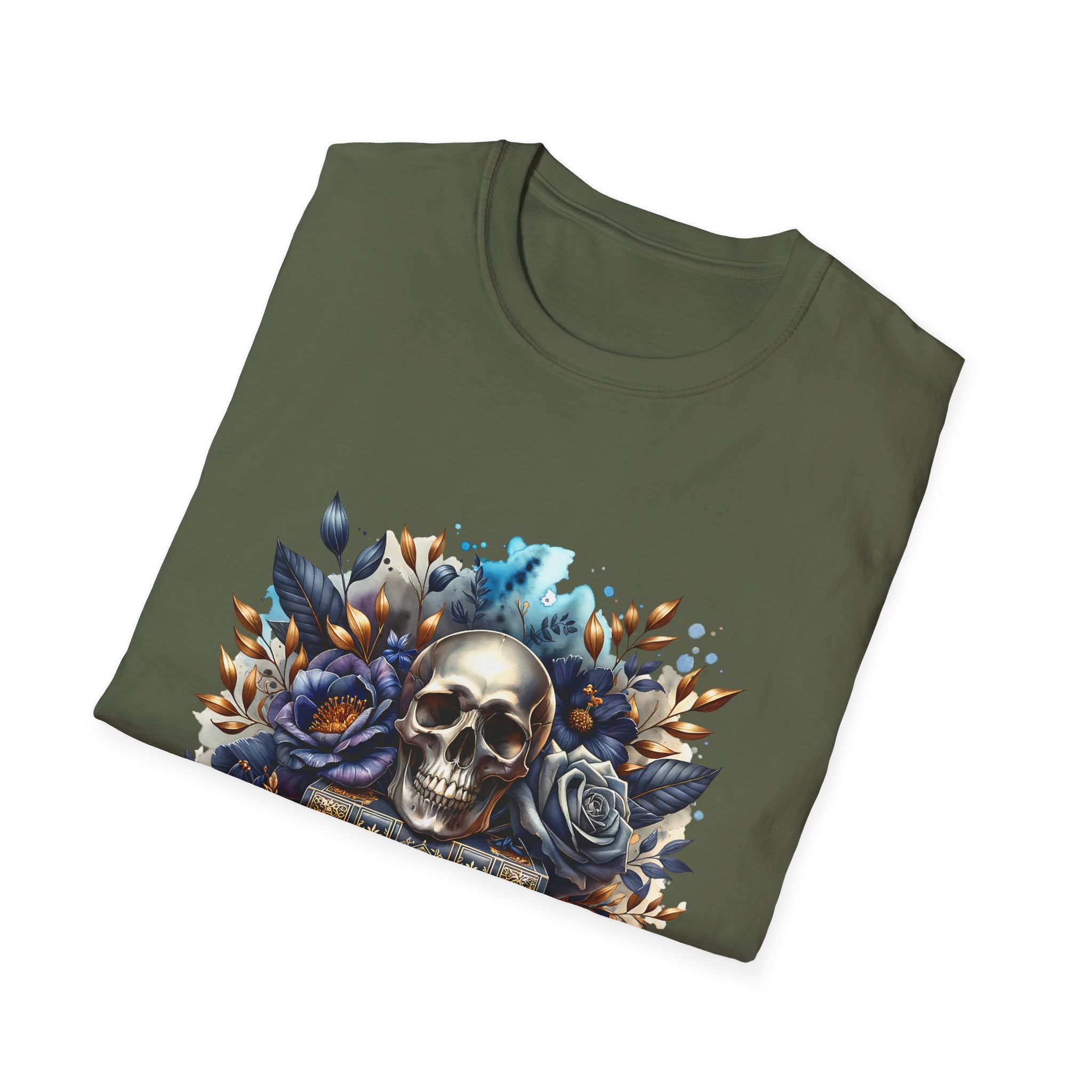 Skull & Roses Book Club T-Shirt — Gothic Literary Graphic Tee