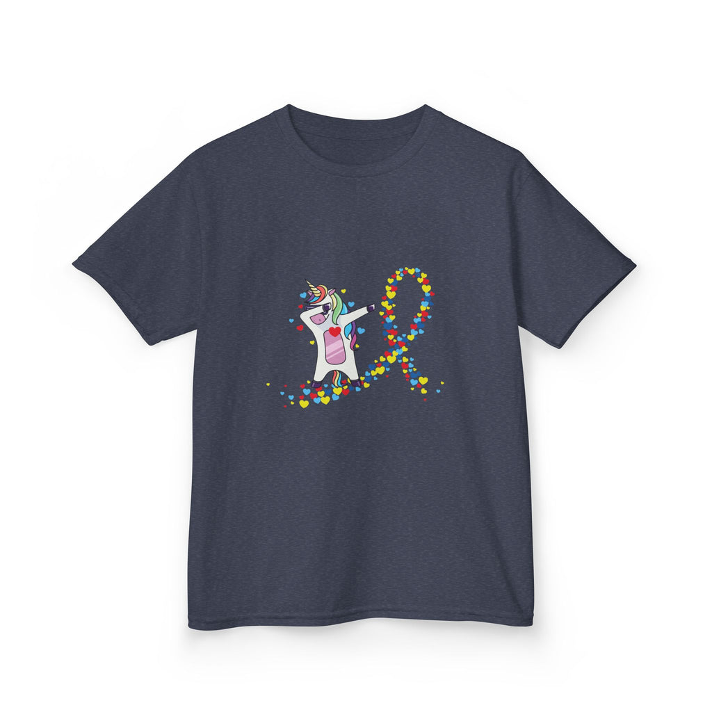 Kids Tee — Cute Unicorn Pouring Rainbow Confetti (Kids)