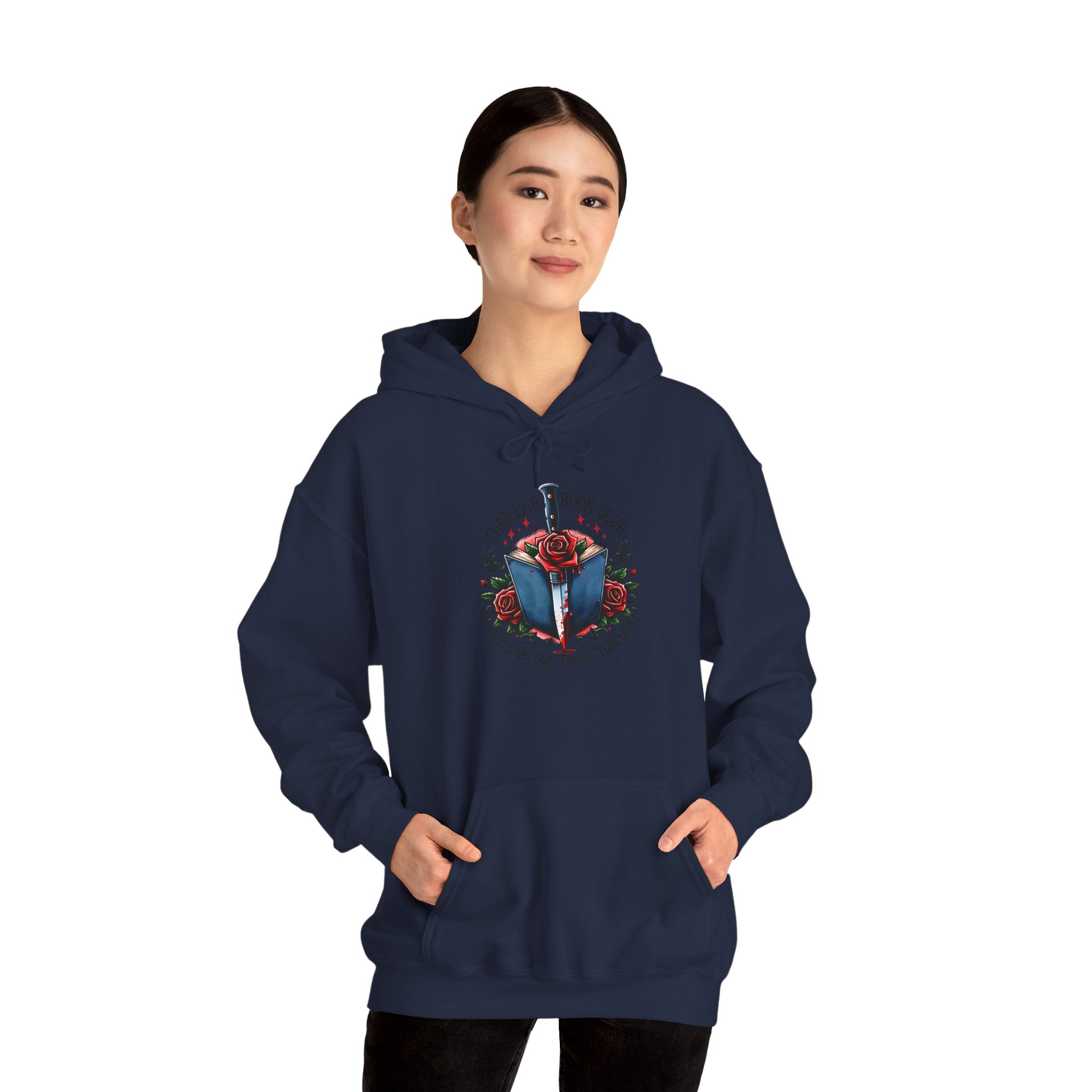 Book Club Hoodie — "The Thrillers Book Club" Cozy Reading Sweatshirt