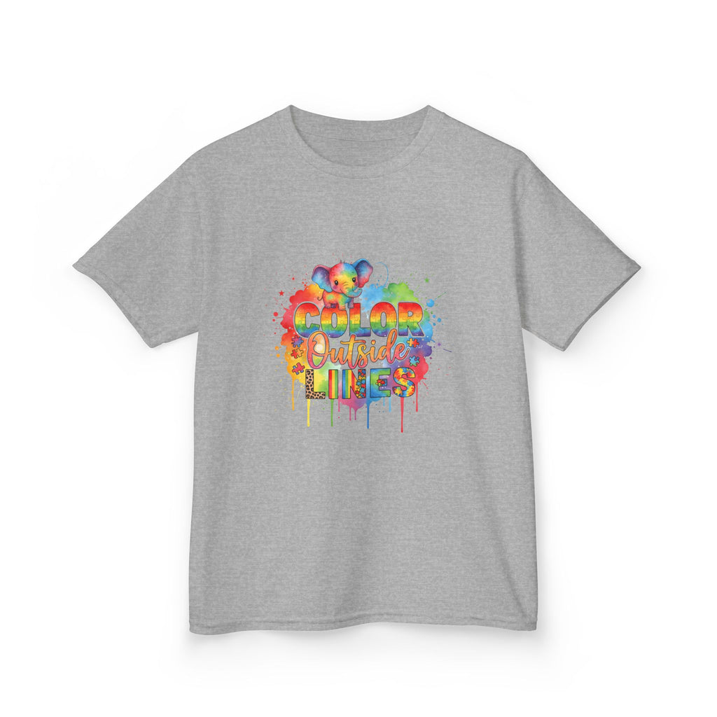 Kids T-Shirt — Color Outside the Lines Rainbow Drip Tee