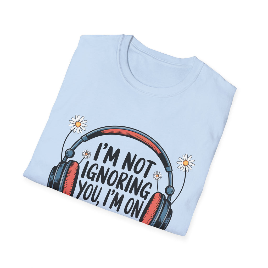 Book Lover T‑Shirt — "I’m Not Ignoring You, I’m on Chapter 12" Headphones Design
