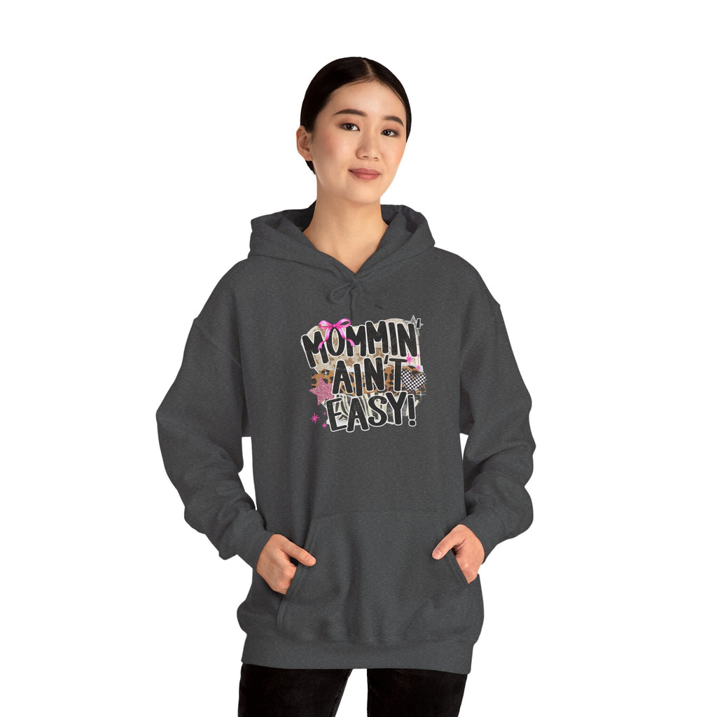 Mommin' Ain't Easy Hoodie — Funny Floral Mom Hooded Sweatshirt