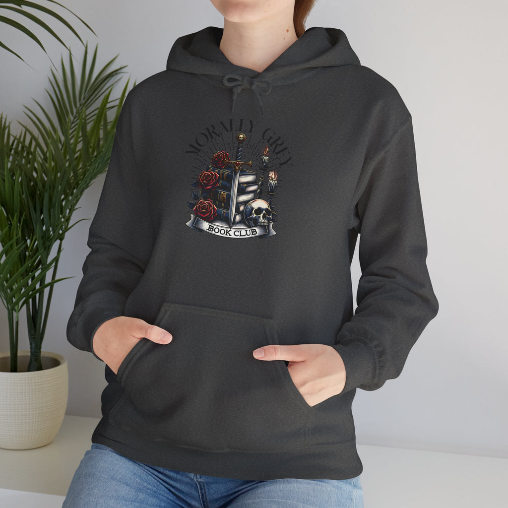 Horror Girl Graphic Hoodie – Gothic Roses & Vintage Candle Illustration