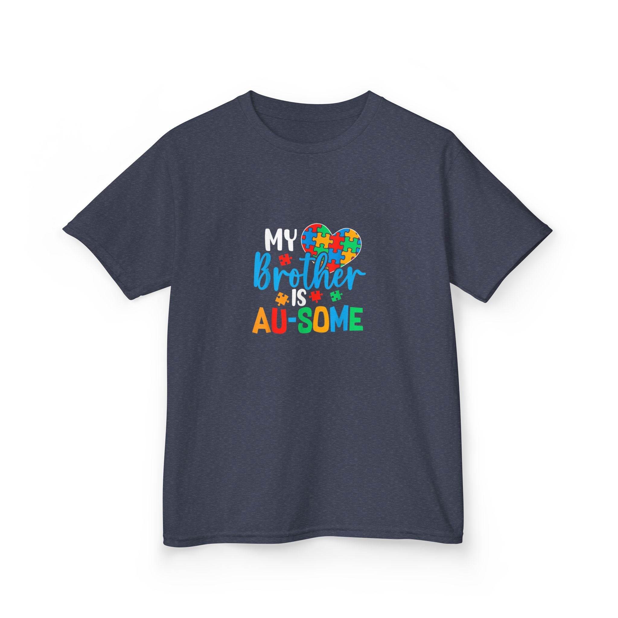 Kids T-Shirt — "Brother Au-some" Colorful Autism Awareness Tee