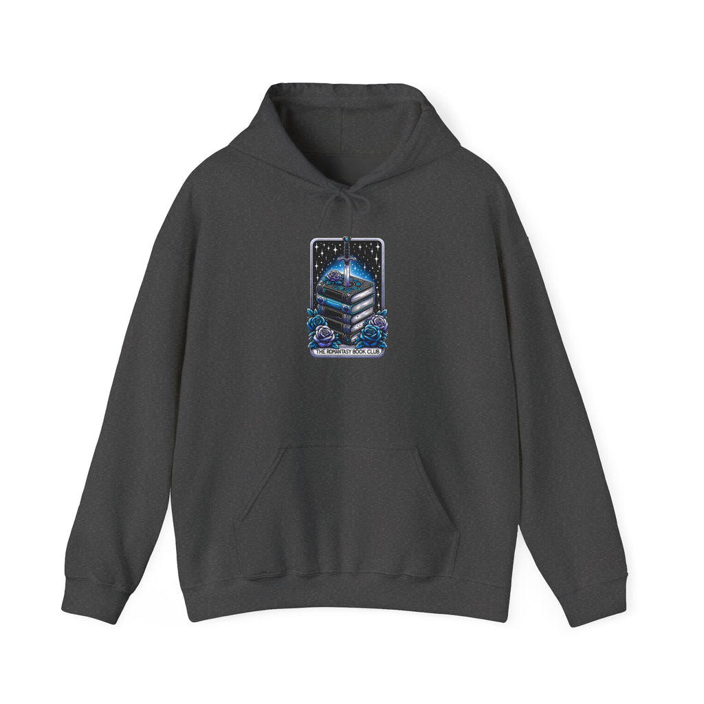 Celestial Books Hoodie — 'Read Between the Stars' Night Sky Book Lover Sweatshirt