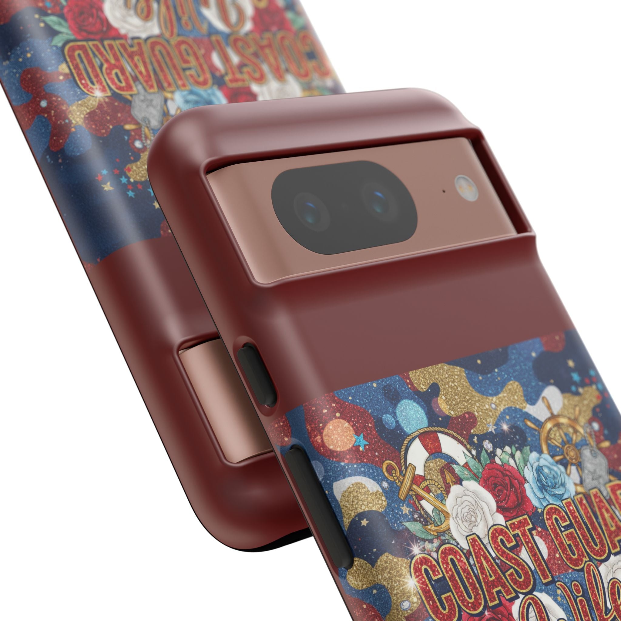 Coast Guard Wife Tough Phone Case — Patriotic Anchor & Lifebuoy Design