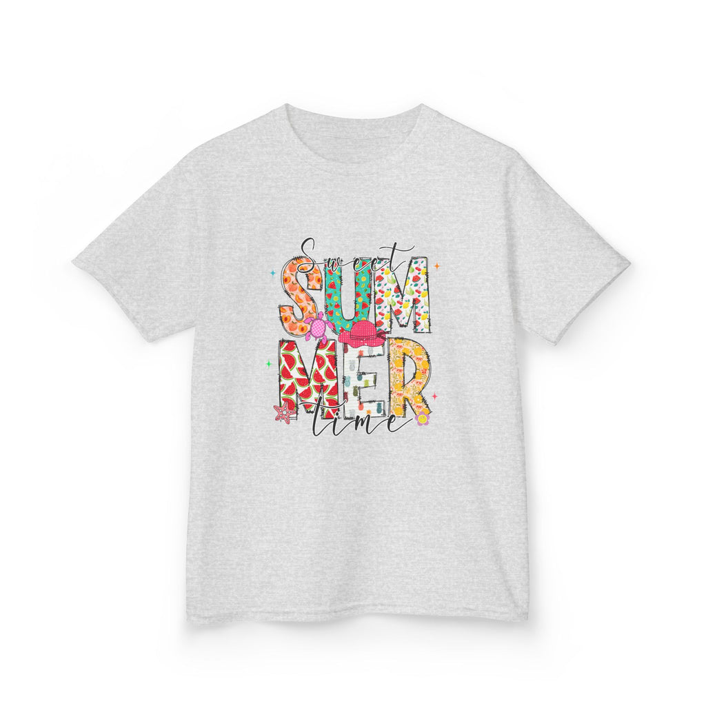 Kids Summer Vibes Tee — Colorful Floral "Summer Time" Graphic Shirt