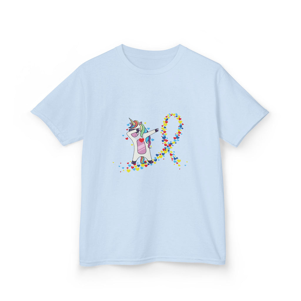 Kids Tee — Cute Unicorn Pouring Rainbow Confetti (Kids)