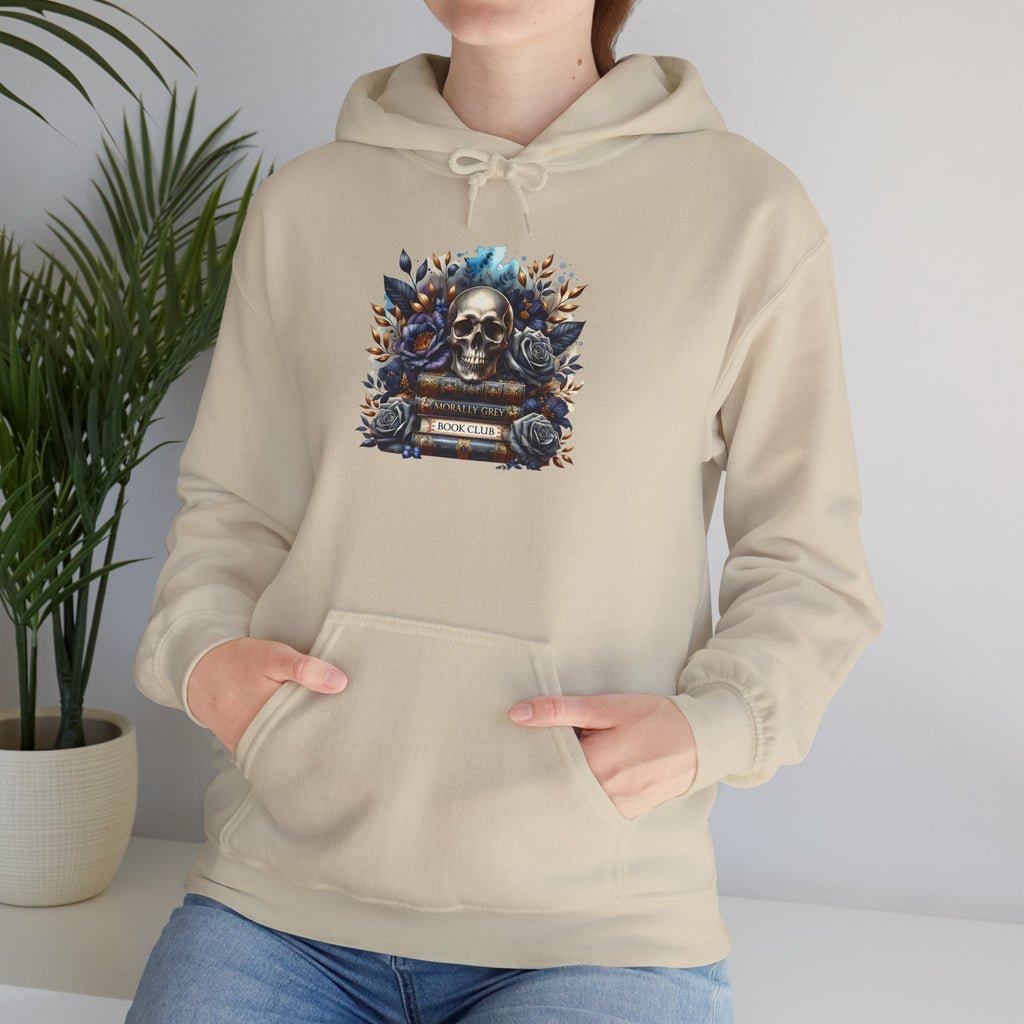 Skull & Roses Hoodie — Gothic Floral Skull Graphic Sweatshirt