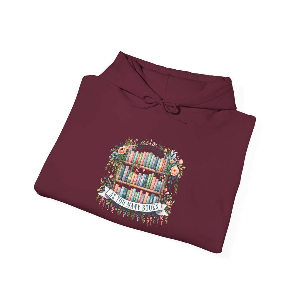 Reading Nook Hoodie — Cozy Bookshelf Floral Graphic Sweatshirt