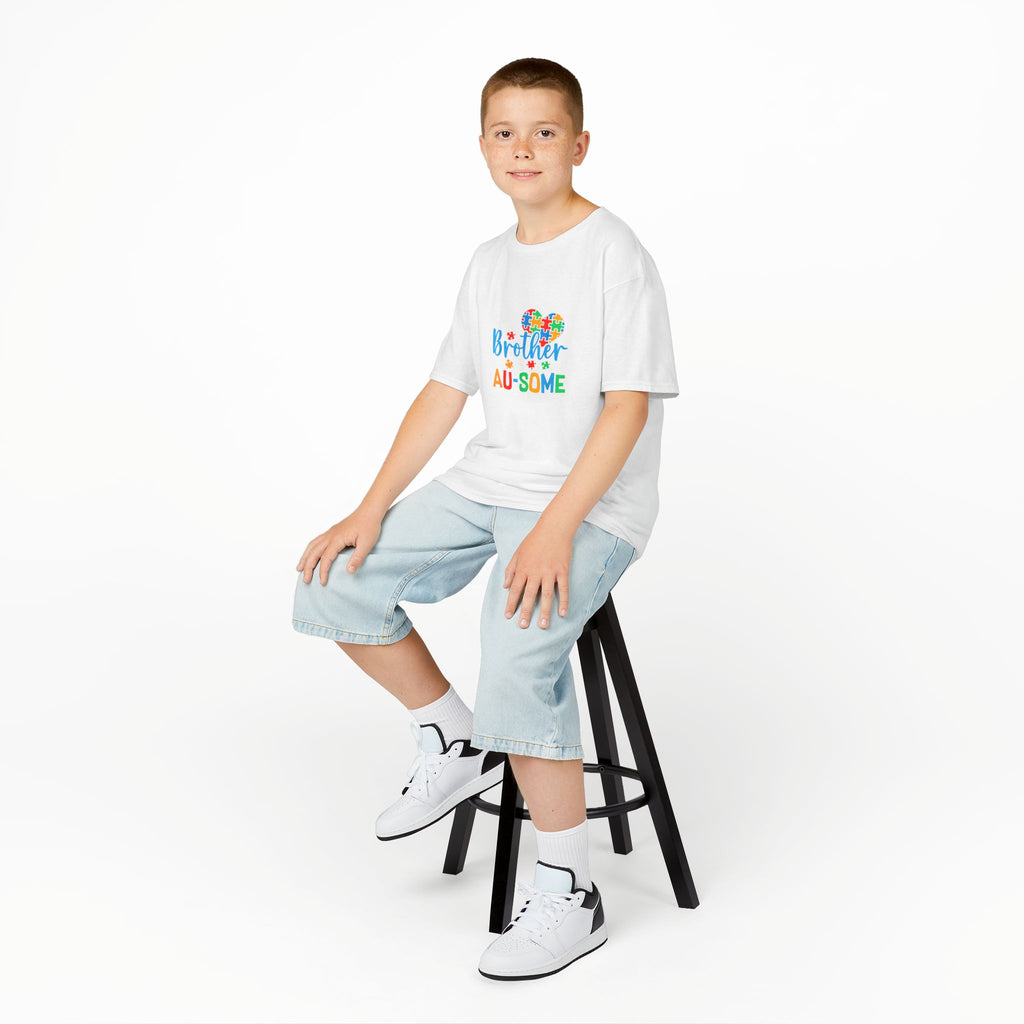 Kids T-Shirt — "Brother Au-some" Colorful Autism Awareness Tee