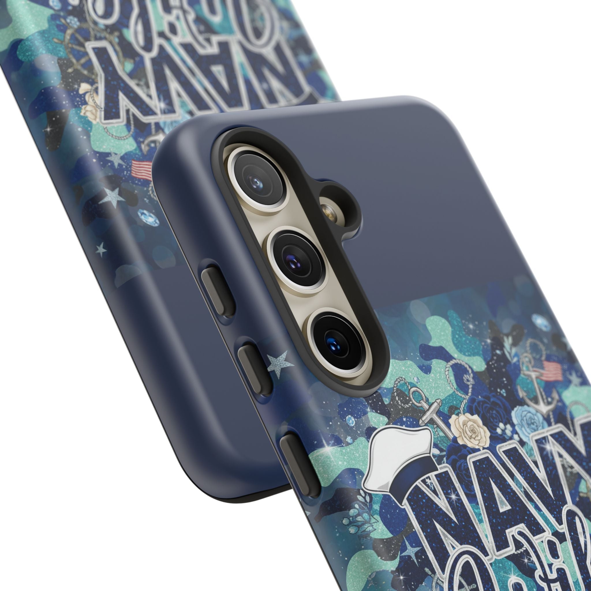 Navy Wife Tough Phone Case — Camouflage Military Tribute Protective Cover
