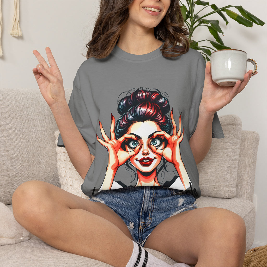 I See Stupid People T-Shirt — Funny Retro Woman Graphic Tee