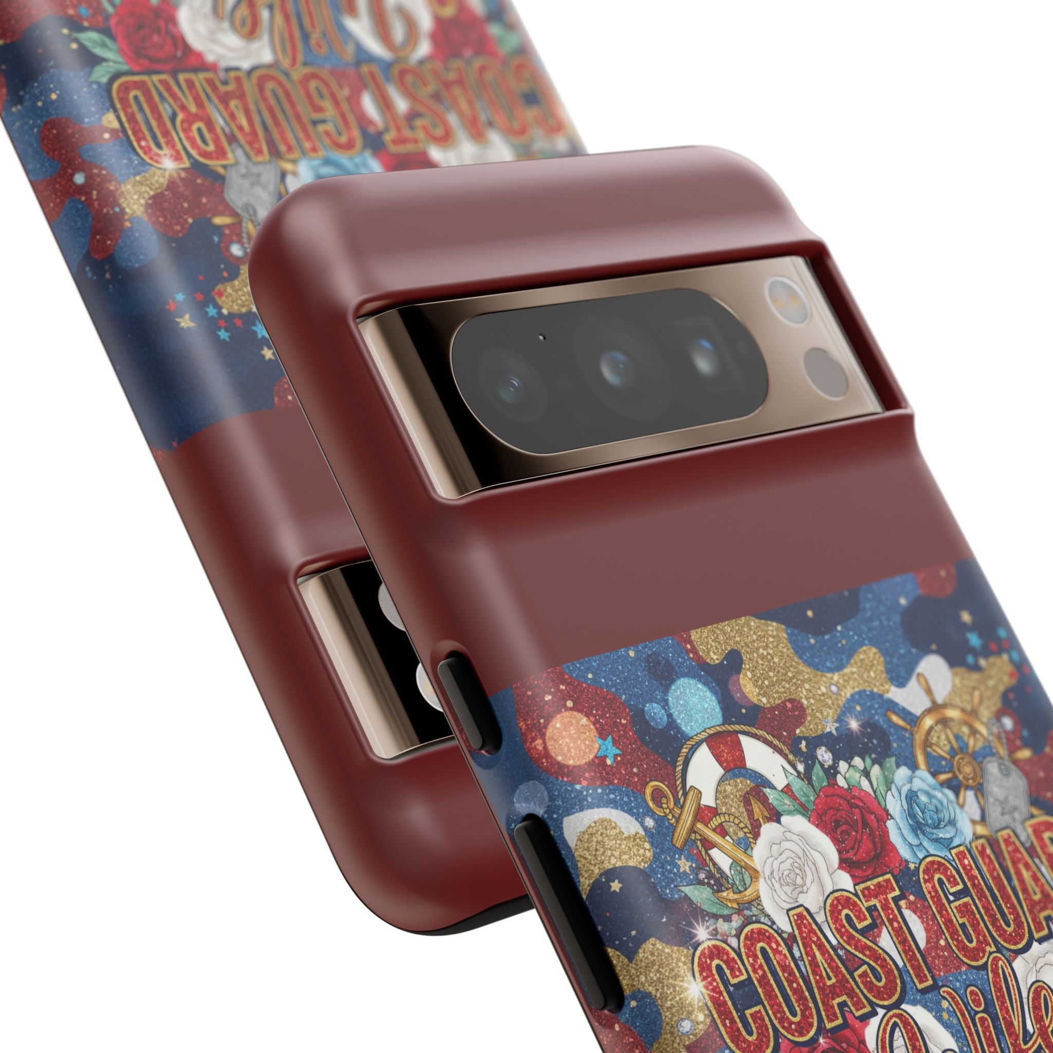 Coast Guard Wife Tough Phone Case — Patriotic Anchor & Lifebuoy Design