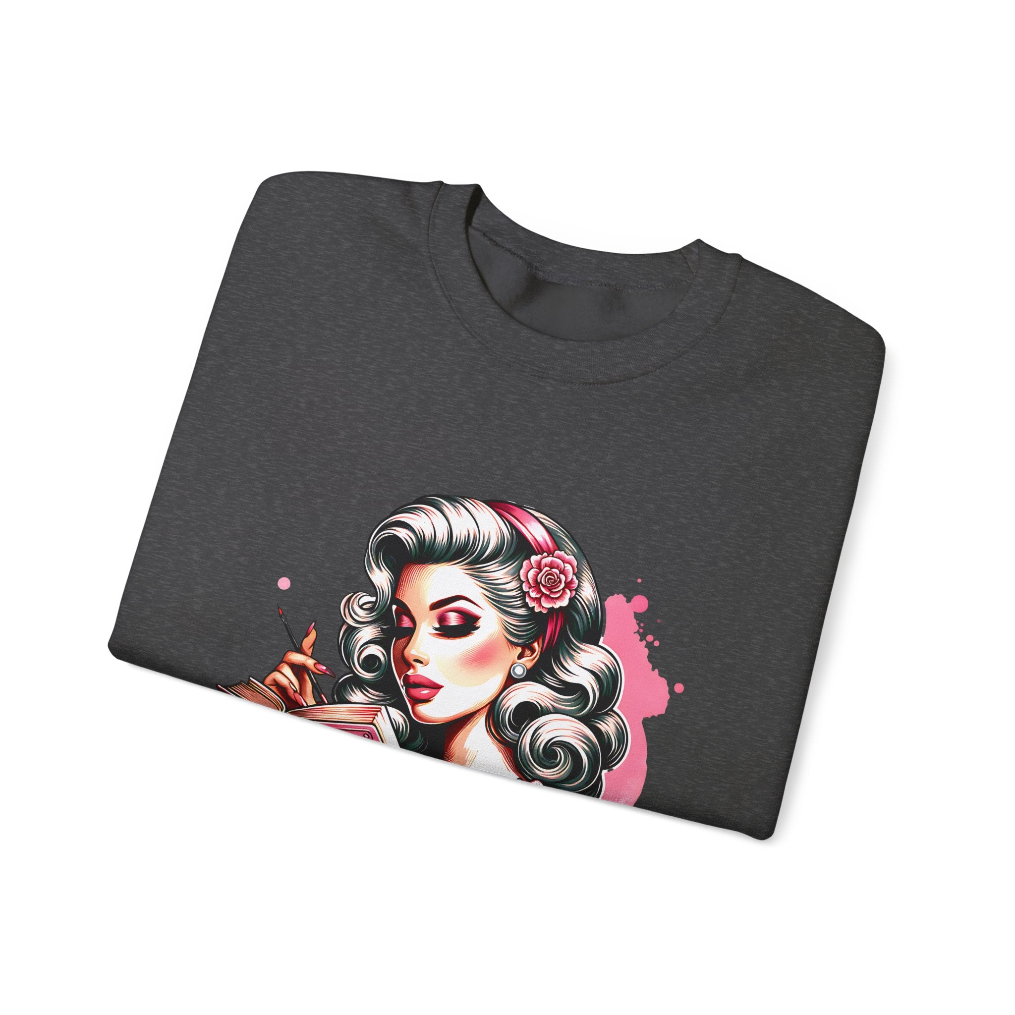 Reader Girl Sweatshirt — "Just One More Chapter" Cozy Graphic Crewneck