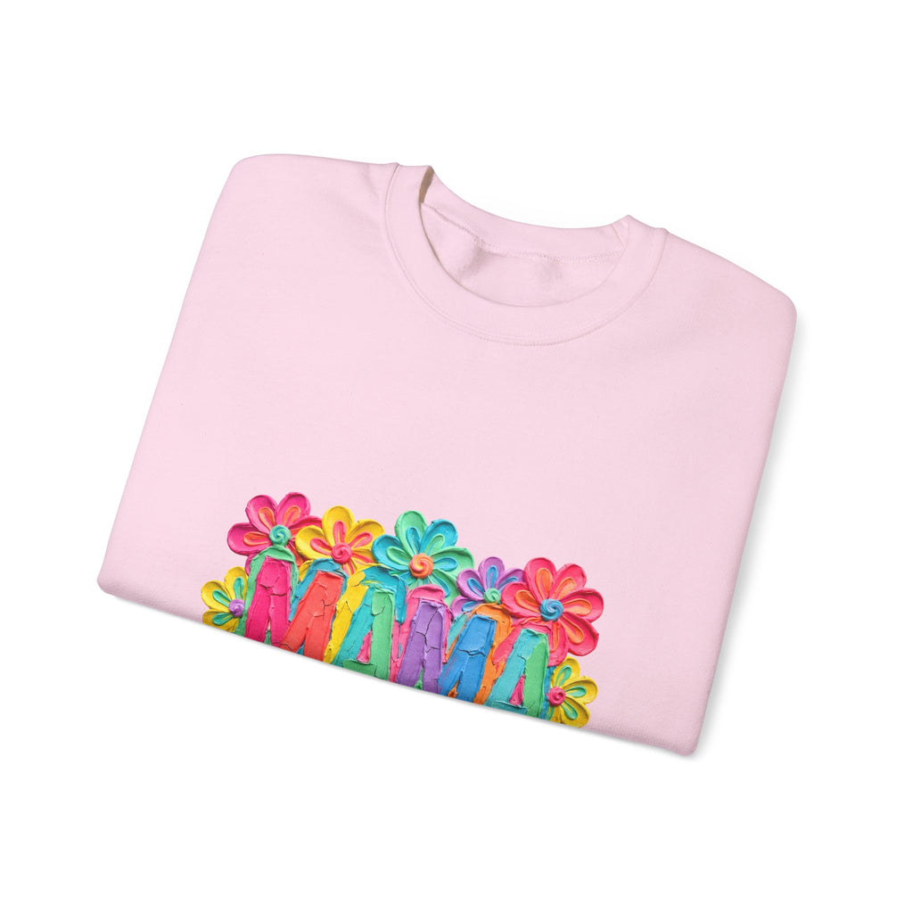 Mama Floral Crewneck Sweatshirt — Colorful Flower Mom Shirt for Mother’s Day