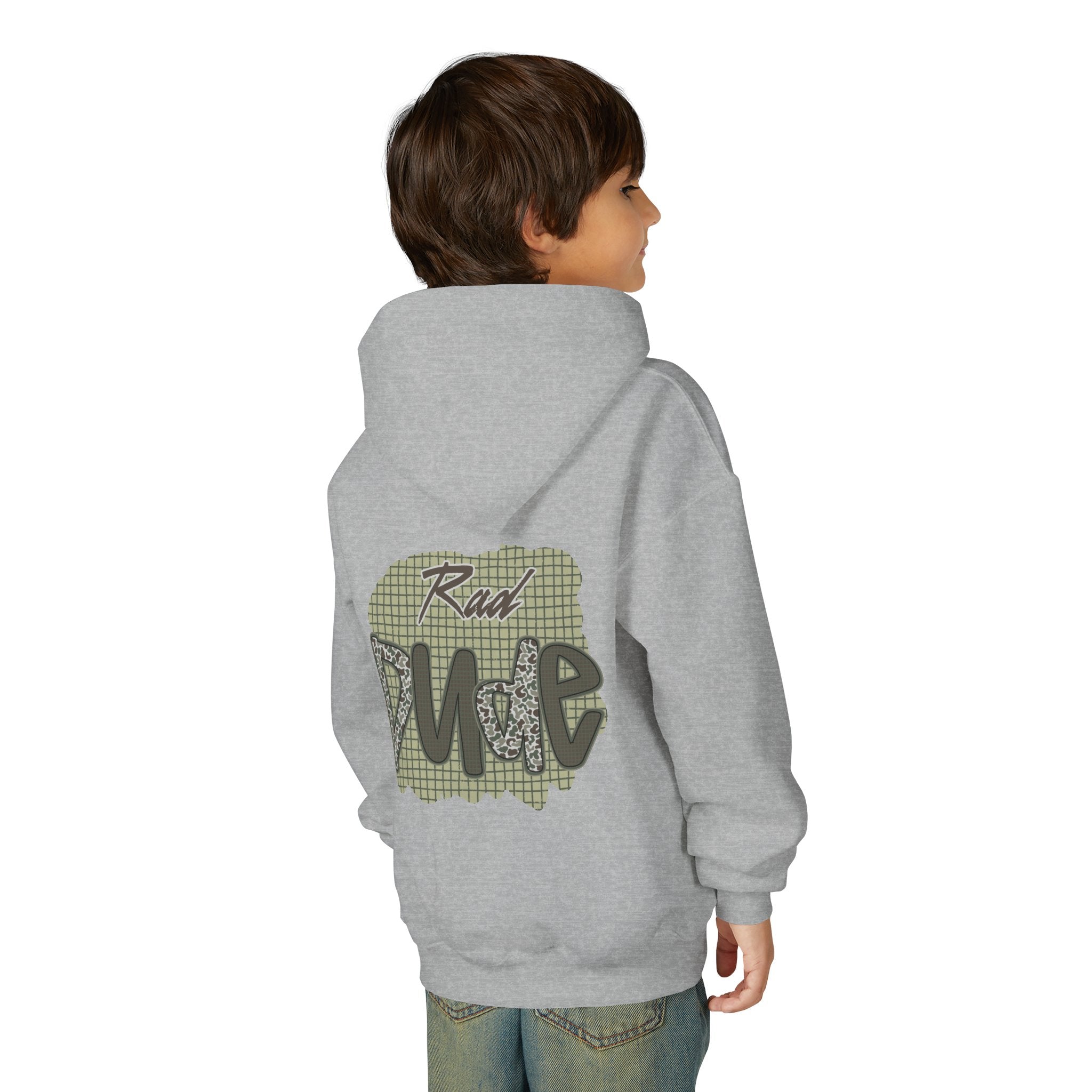 Youth Hoodie — "Rad Dude" Graphic Hooded Sweatshirt (Casual Kids Streetwear)