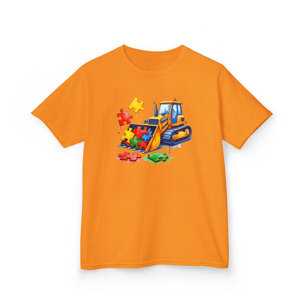 Kids Bulldozer Puzzle Tee — Construction Truck Shirt for Toddlers