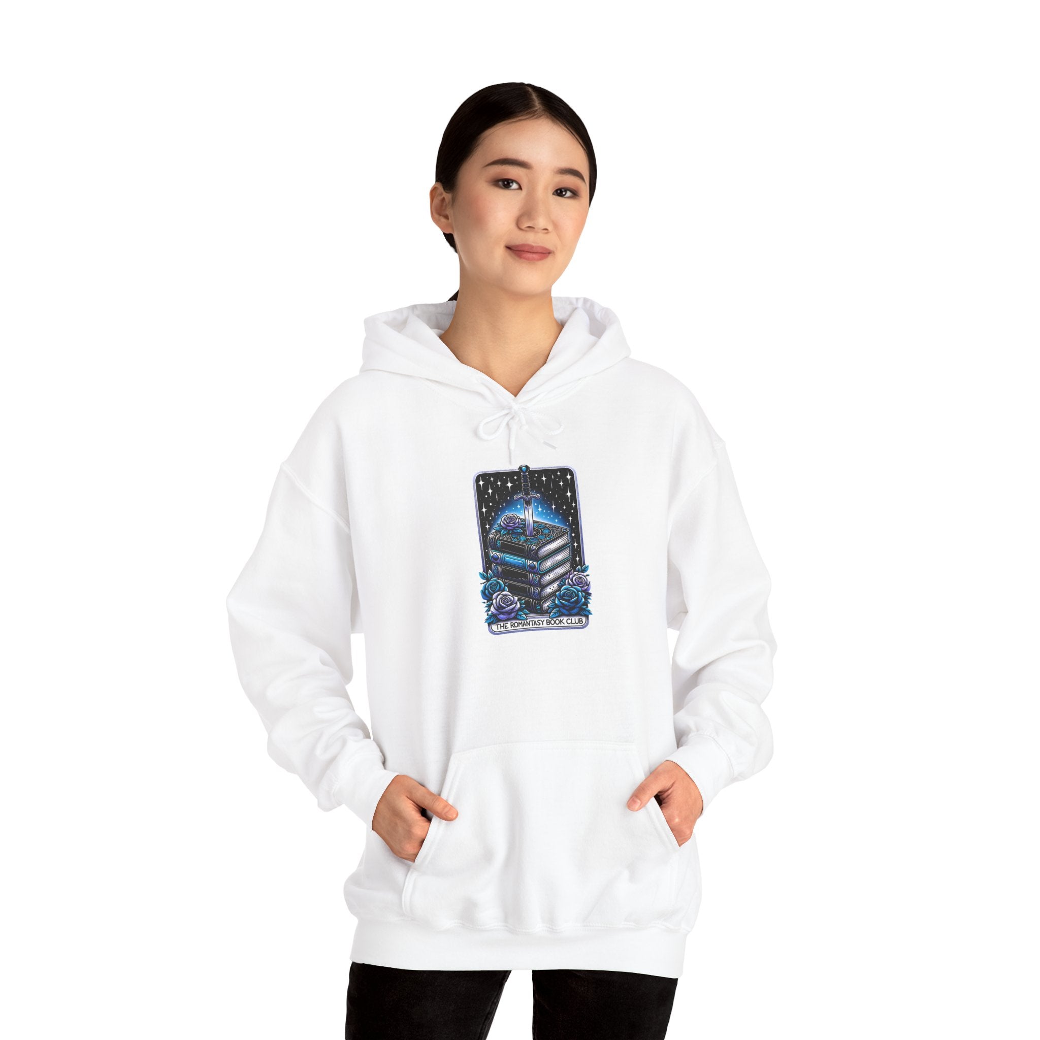 Celestial Books Hoodie — 'Read Between the Stars' Night Sky Book Lover Sweatshirt