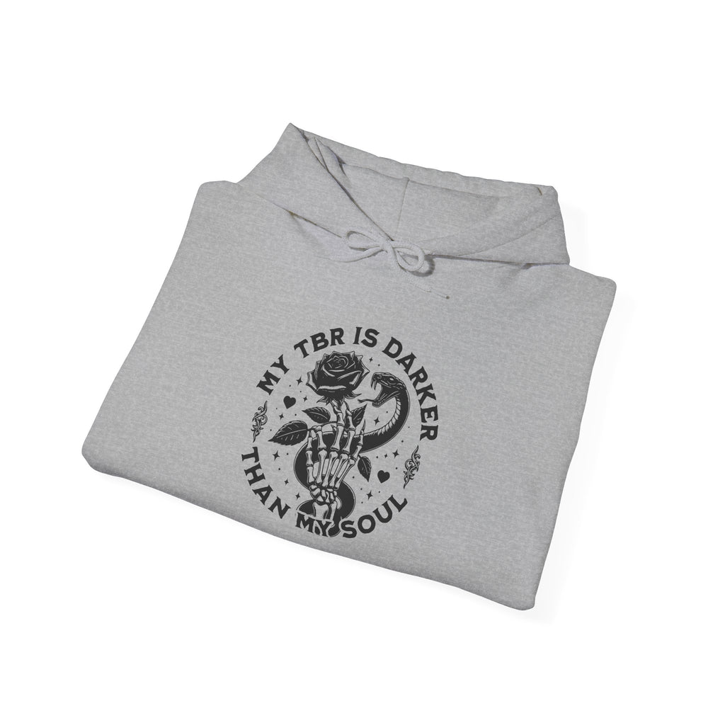 Hoodie — “My Tea Is Darker Than My Soul” Vintage Tea Skull Graphic Hoodie