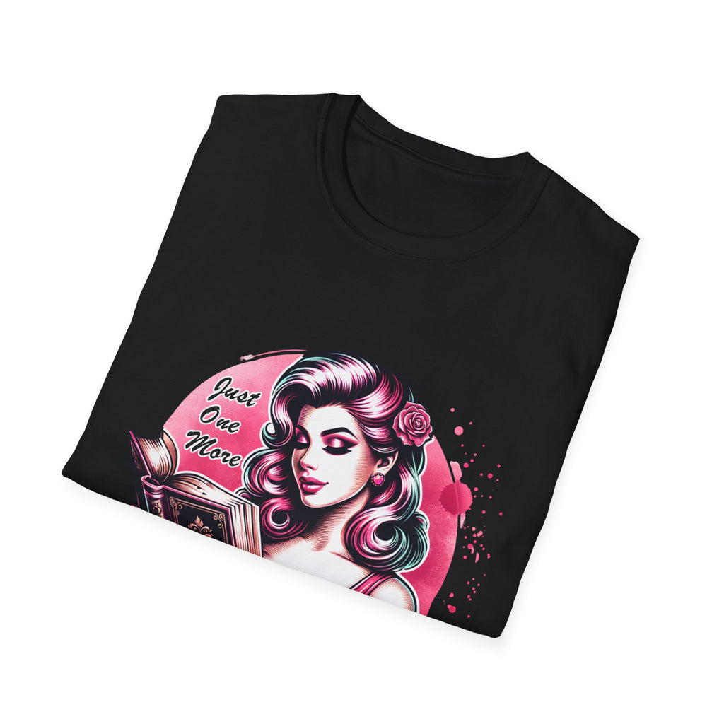 Chapter Reading Tee — Retro Pinup Woman 'Just One More Chapter' Book Lover T-Shirt